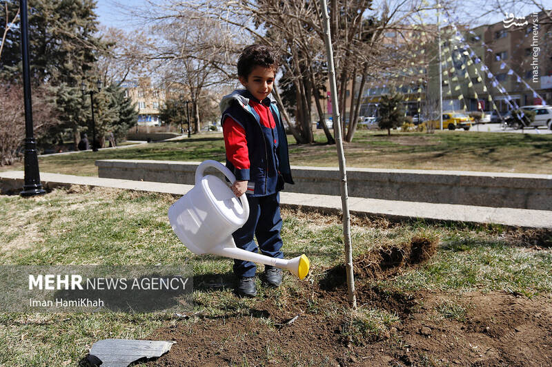 عکس/ مراسم روز درختکاری در همدان