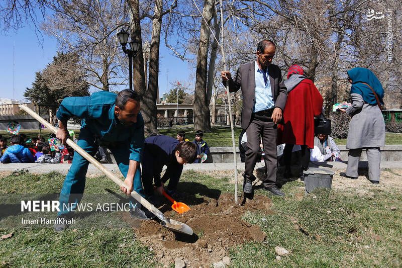 عکس/ مراسم روز درختکاری در همدان