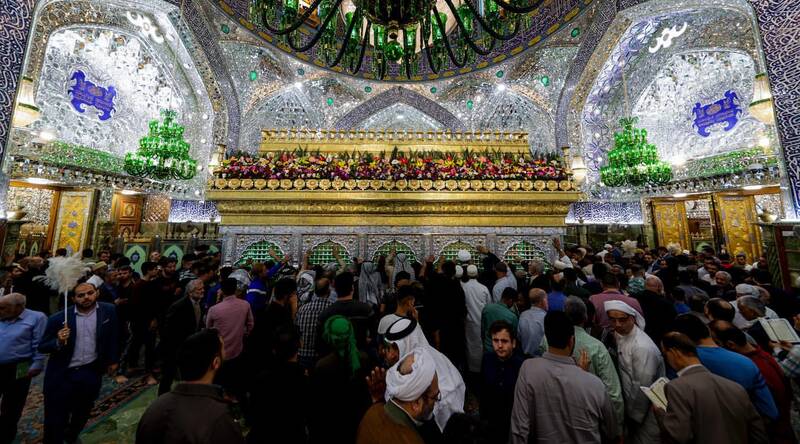 تزئین حرم امام علی(ع) در آستانه نیمه شعبان+عکس و فیلم