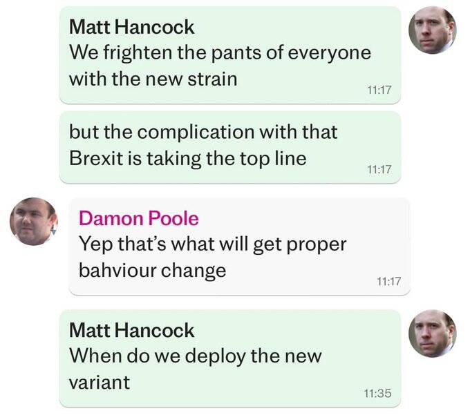 پیامهای واتساپی وزیر بهداشت انگلیس رسوایی آفرید/آیا کووید ۱۹ یک برنامهی «هراسافکنی» عمومی بود؟+عکس