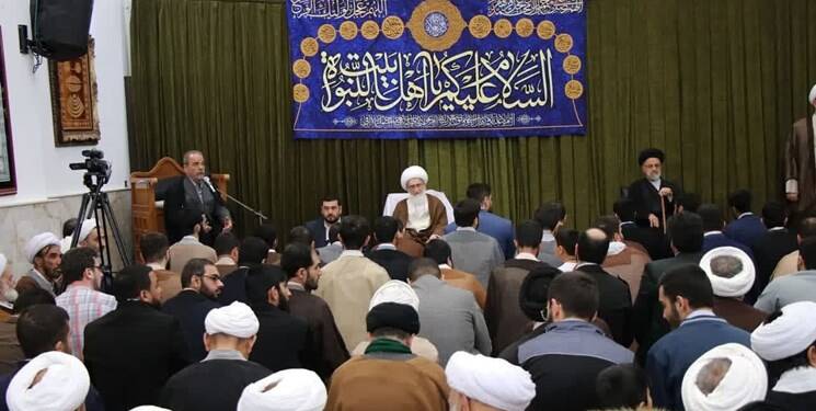 عمامهگذاری طلاب با حضور مراجع تقلید به مناسبت نیمه شعبان + عکس 3