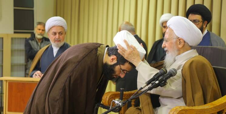 عمامهگذاری طلاب با حضور مراجع تقلید به مناسبت نیمه شعبان + عکس 6