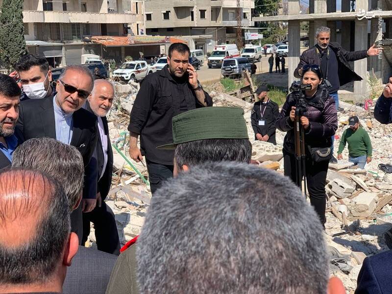 عکس/ حضور امیرعبداللهیان در مناطق زلزلهزده سوریه