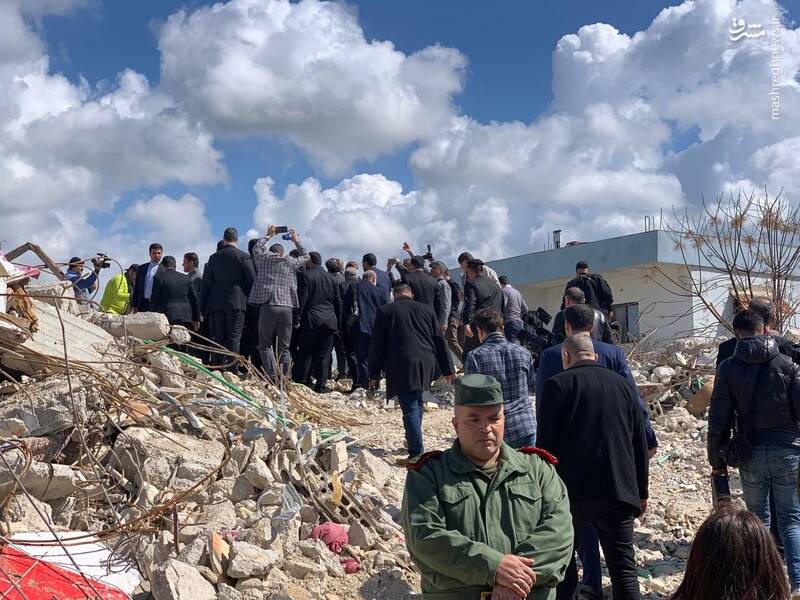عکس/ حضور امیرعبداللهیان در مناطق زلزلهزده سوریه