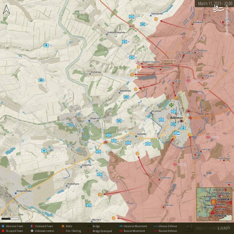 خبری از اف۱۶ نیست؛ به اوکراین میگ۲۹ بدهید!/ ارتش روسیه کنترل نیمی از شهر باخموت را به دست گرفت/ پاکستان تانکهای تی۸۰ اوکراینی را به این کشور پس میدهد؟ + نقشه و عکس