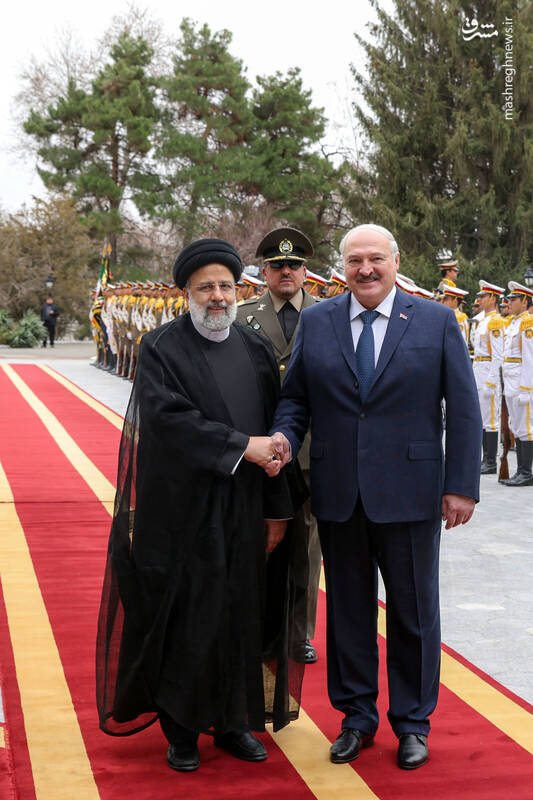 عکس/ استقبال رسمی رئیسی از رئیس جمهور بلاروس