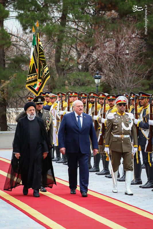 عکس/ استقبال رسمی رئیسی از رئیس جمهور بلاروس