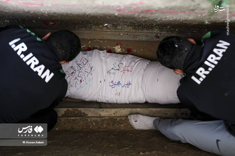 عکس/ تشییع شهید گمنام در فدراسیون کشتی