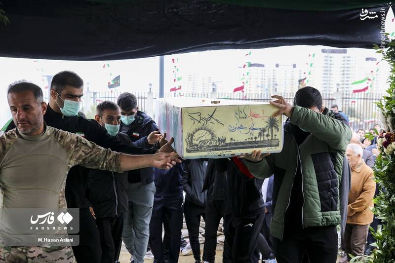 عکس/ تشییع شهید گمنام در فدراسیون کشتی