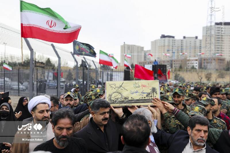 عکس/ تشییع شهید گمنام در فدراسیون کشتی