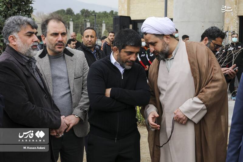 عکس/ تشییع شهید گمنام در فدراسیون کشتی