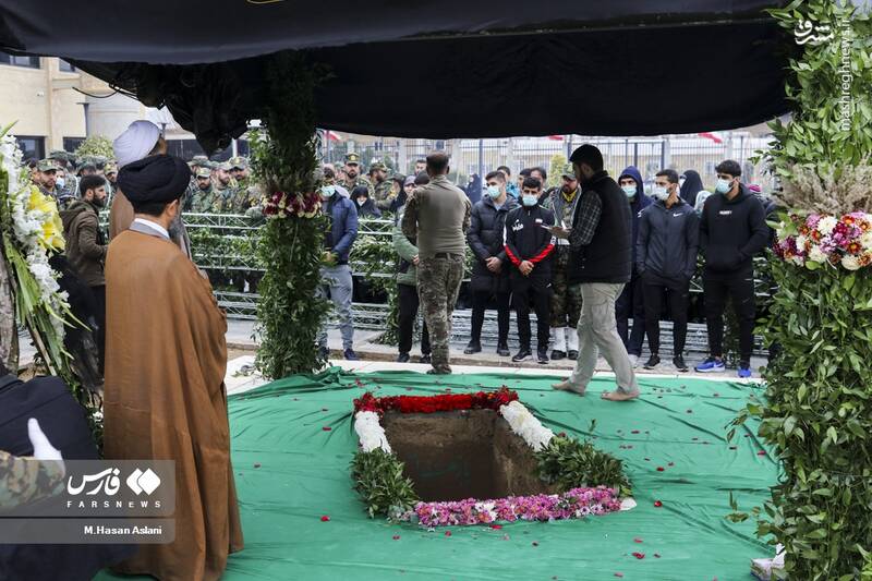 عکس/ تشییع شهید گمنام در فدراسیون کشتی