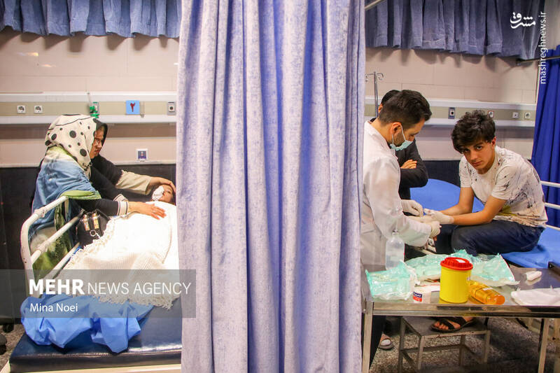 عکس/ مصدومین آخرین چهارشنبه سال ۱۴۰۱ در تبریز (۱۸+)