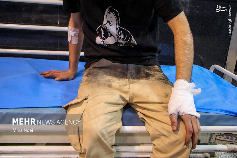 عکس/ مصدومین آخرین چهارشنبه سال ۱۴۰۱ در تبریز (۱۸+)