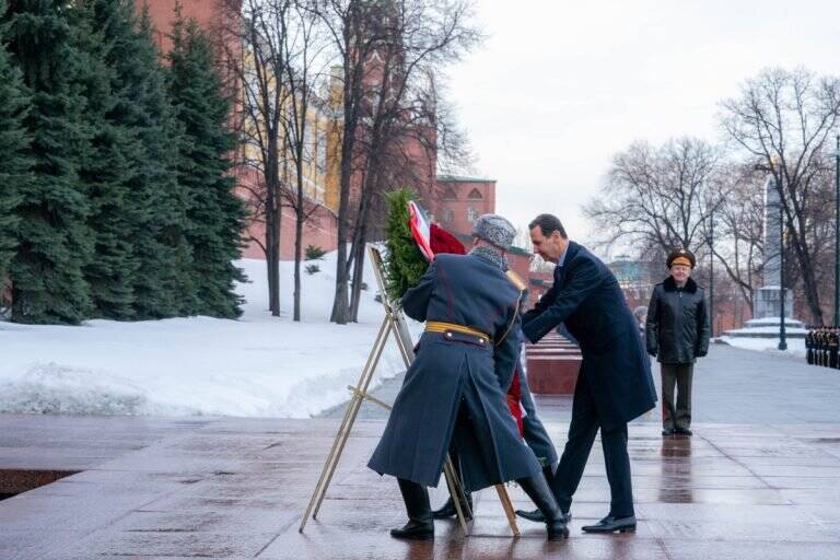 بازدید «بشار اسد» از مقبره سرباز گمنام مسکو+ تصاویر