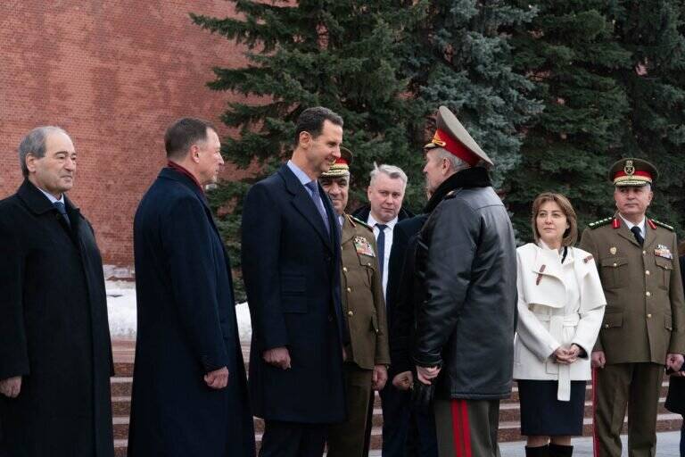 بازدید «بشار اسد» از مقبره سرباز گمنام مسکو+ تصاویر