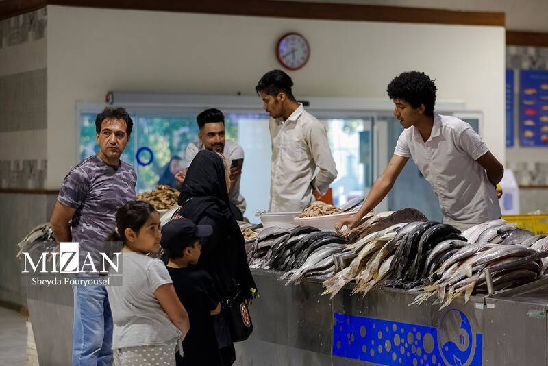 عکس/ بازار ماهی فروشهای کیش