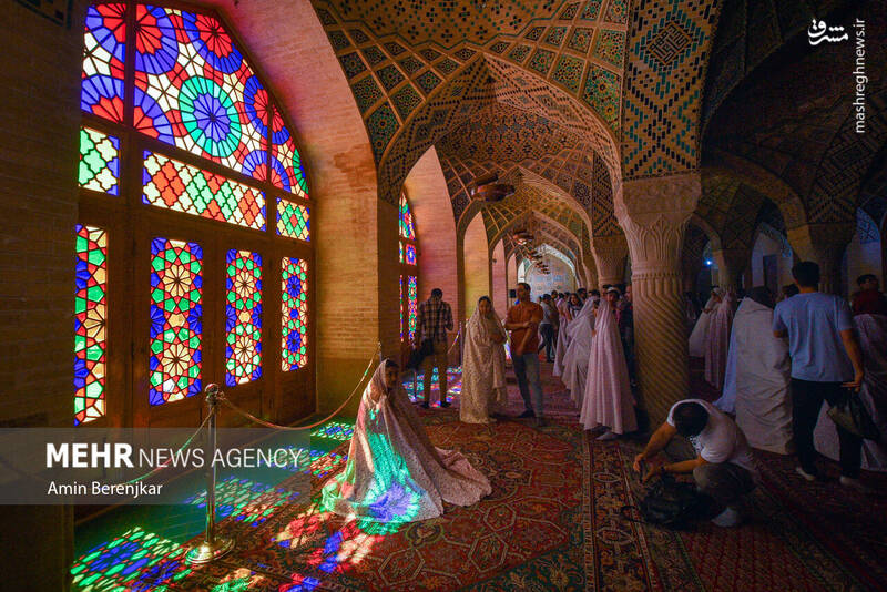 عکس/ حال و هوای نوروز در مسجد نصیرالملک