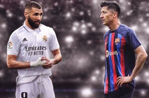 دوئل جذاب لواندوفسکی با بنزما در الکلاسیکو