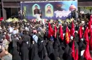 مراسم تشییع دو شهید مدافع حرم در تهران