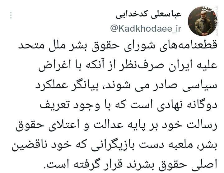 شورای حقوق بشر ملل متحد ملعبه دست بازیگران ناقض اصلی حقوق بشر است
