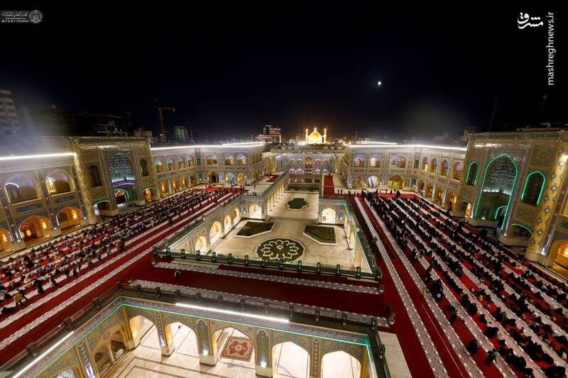 عکس/ ضیافت افطار در صحن حضرت زهرا(س) در نجف