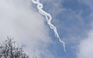 عکس/ ساقط شدن موشک اوکراینی توسط پدافند روسیه