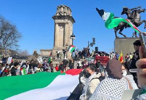 تجمع مردم شیکاگو در حمایت از فلسطینی‌ها