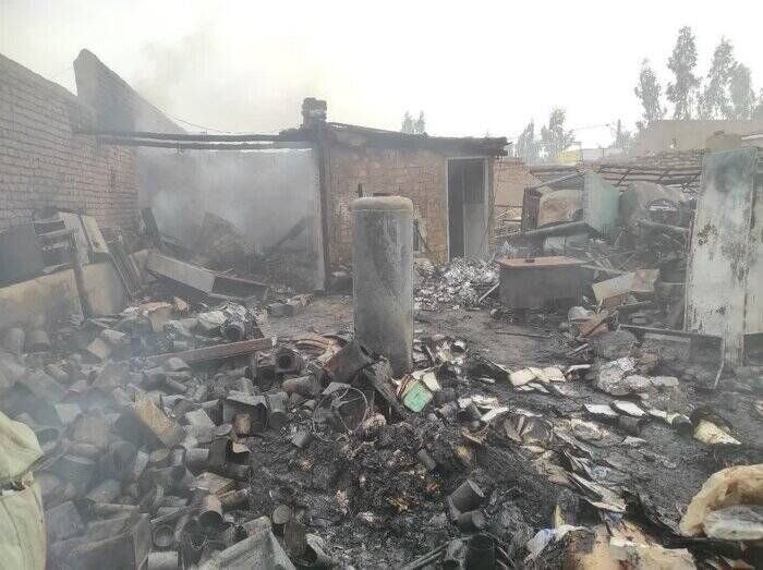 عکس | آتش سوزی گسترده در جمکران | توضیحات مهم آتش نشانی قم