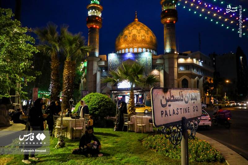 عکس/ افطاری فلسطینی در میدان فلسطین