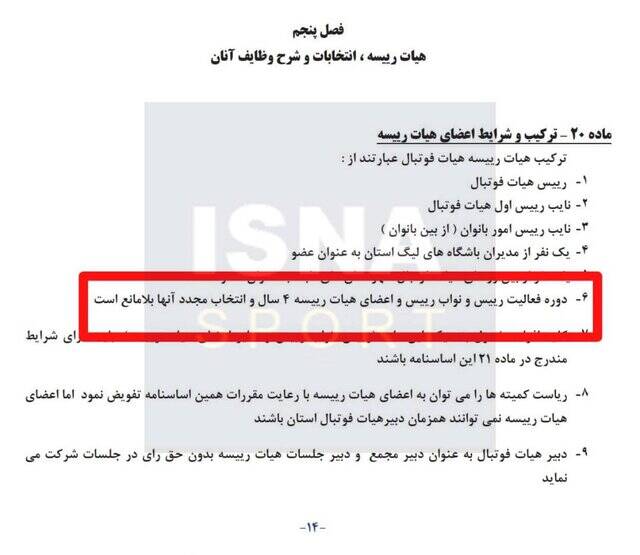 عجایب آییننامه هیاتهای استانی فوتبال + سند