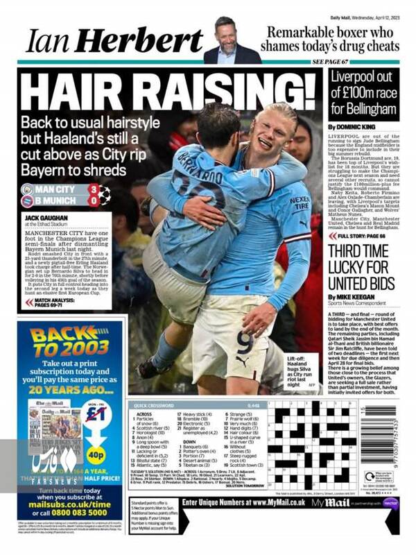 خوشحالی انگلیسیها از شکست سنگین بایرن +عکس