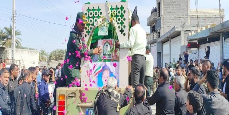 پیکر شهید امنیت « سعید مریدی» در زادگاهش آرام گرفت + عکس