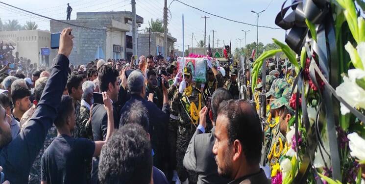 پیکر شهید امنیت « سعید مریدی» در زادگاهش آرام گرفت + عکس