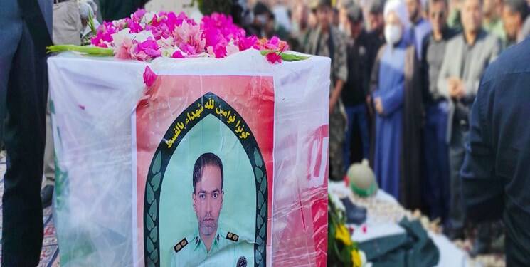 پیکر شهید امنیت « سعید مریدی» در زادگاهش آرام گرفت + عکس