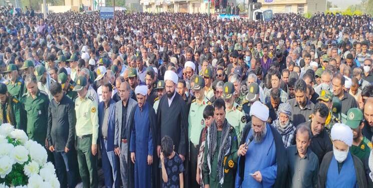 پیکر شهید امنیت « سعید مریدی» در زادگاهش آرام گرفت + عکس