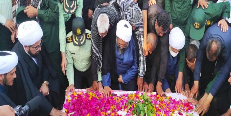 پیکر شهید امنیت « سعید مریدی» در زادگاهش آرام گرفت + عکس