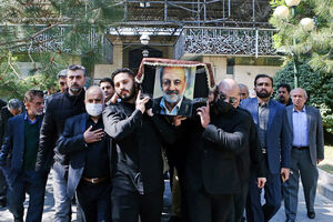 مراسم وداع با پیکر عماد افروغ در دانشگاه تهران