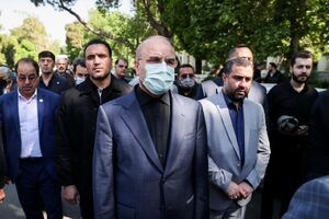 حضور رئیس و جمعی از نمایندگان مجلس در مراسم تشییع عماد افروغ