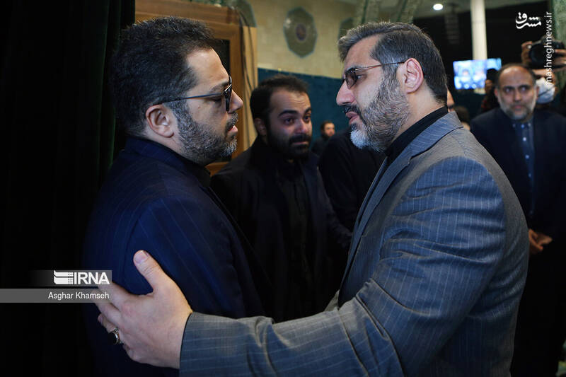 عکس/ حضور چهرهها در تشییع پیکر "عماد افروغ"