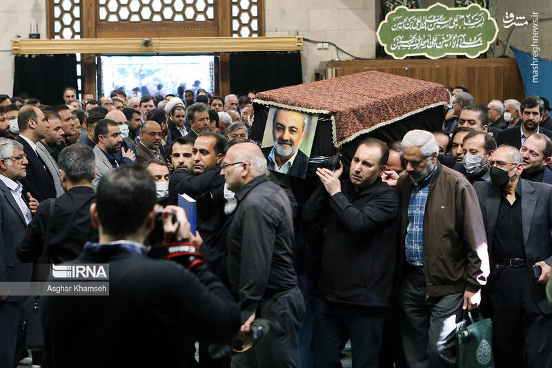 عکس/ حضور چهرهها در تشییع پیکر "عماد افروغ"