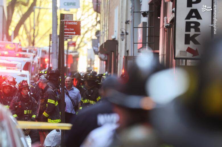 عکس/ ریزش مرگبار پارکینگ در نیویورک