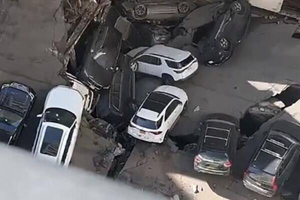 ریزش خونین پارکینگ طبقاتی در نیویورک +عکس