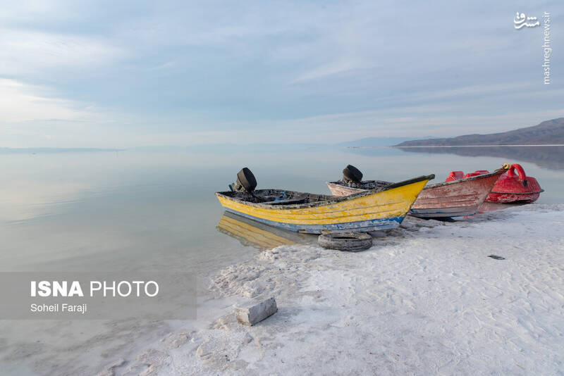 عکس/ دریاچه ارومیه ۵۴ روز بعد از آغاز آبگیری مجدد