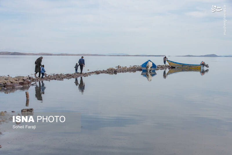 عکس/ دریاچه ارومیه ۵۴ روز بعد از آغاز آبگیری مجدد