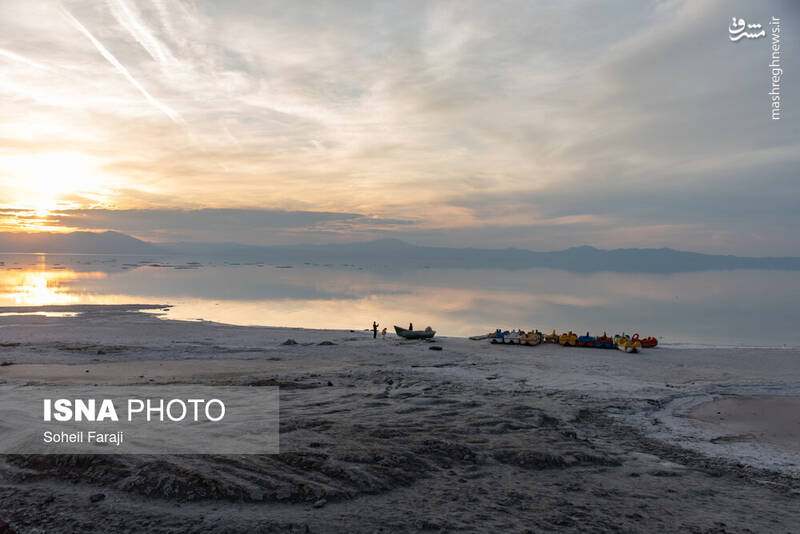 عکس/ دریاچه ارومیه ۵۴ روز بعد از آغاز آبگیری مجدد