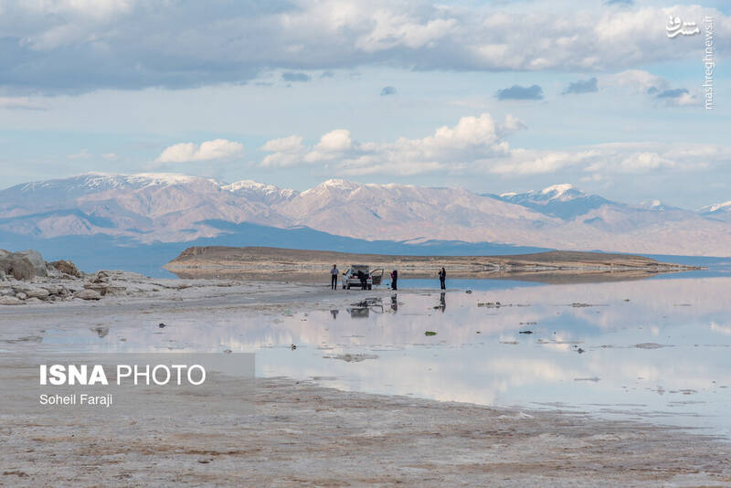 عکس/ دریاچه ارومیه ۵۴ روز بعد از آغاز آبگیری مجدد