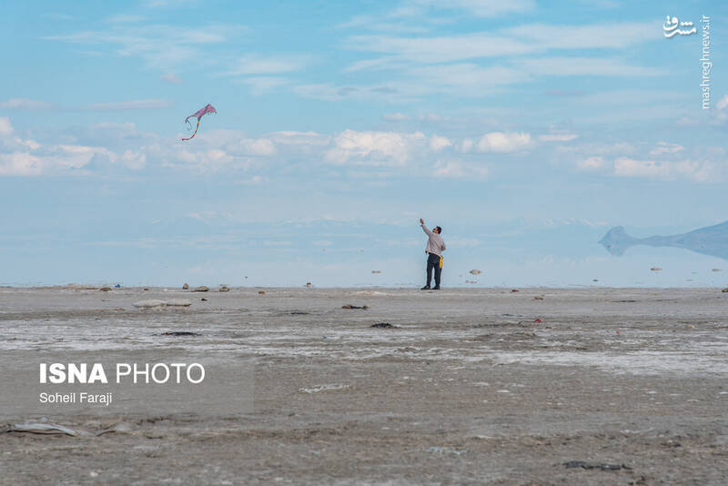 عکس/ دریاچه ارومیه ۵۴ روز بعد از آغاز آبگیری مجدد