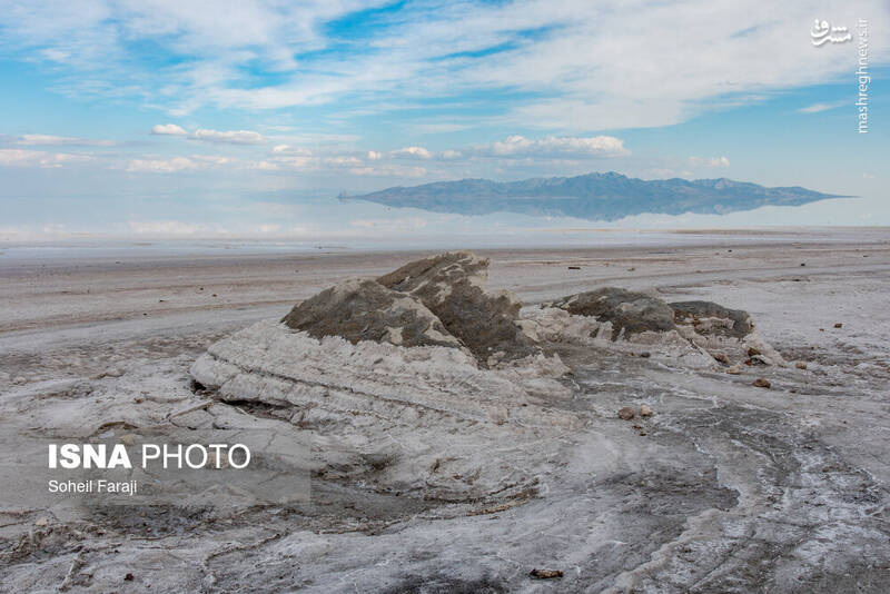 عکس/ دریاچه ارومیه ۵۴ روز بعد از آغاز آبگیری مجدد