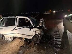 انحراف خودروی پژو ۴۰۵ دو نفر را به کام مرگ کشاند